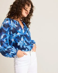 Agua Amara Seaside Brights Peasant Top