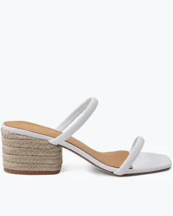 André Assous Joie White Block Heels