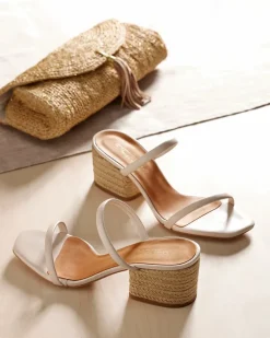 André Assous Joie White Block Heels