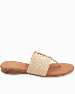 André Assous Nice Natural Stretch-Raffia Featherweights™ Sandals