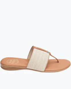 André Assous Nice Stretch-Linen Featherweights™ Sandals