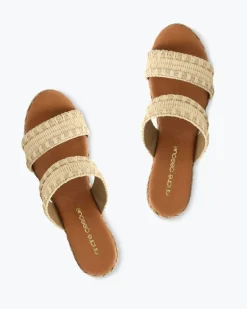 André Assous Nolita Stitched Raffia Wedges