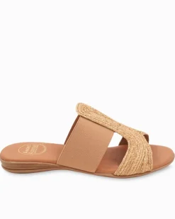 André Assous Noor Natural Stretch-Raffia Featherweights™ Sandals