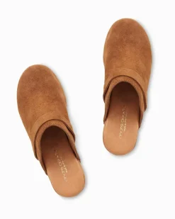 André Assous Olivia Cognac Suede Featherweights™ Clogs