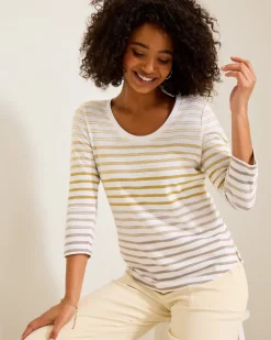 Ashby Isles Horizon Stripe 3/4-Sleeve T-Shirt