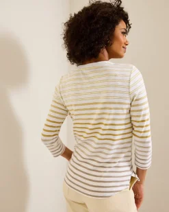 Ashby Isles Horizon Stripe 3/4-Sleeve T-Shirt