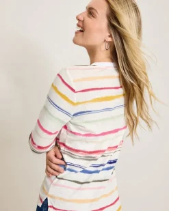 Ashby Isles Sealight Stripe 3/4-Sleeve T-Shirt