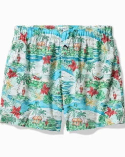 Big & Tall Woven Tropical Print Boxers
