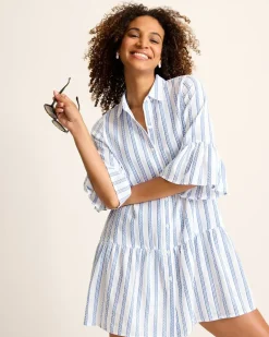 Bonita Stripe Coverup Shirt Dress