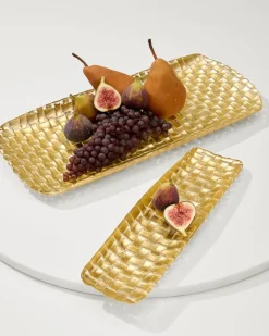 Braided Glass Serving Trays — Set of 2