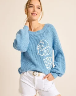 Breezy Beach Crew Sweater