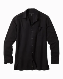 Catalina Twill Long-Sleeve Silk Shirt