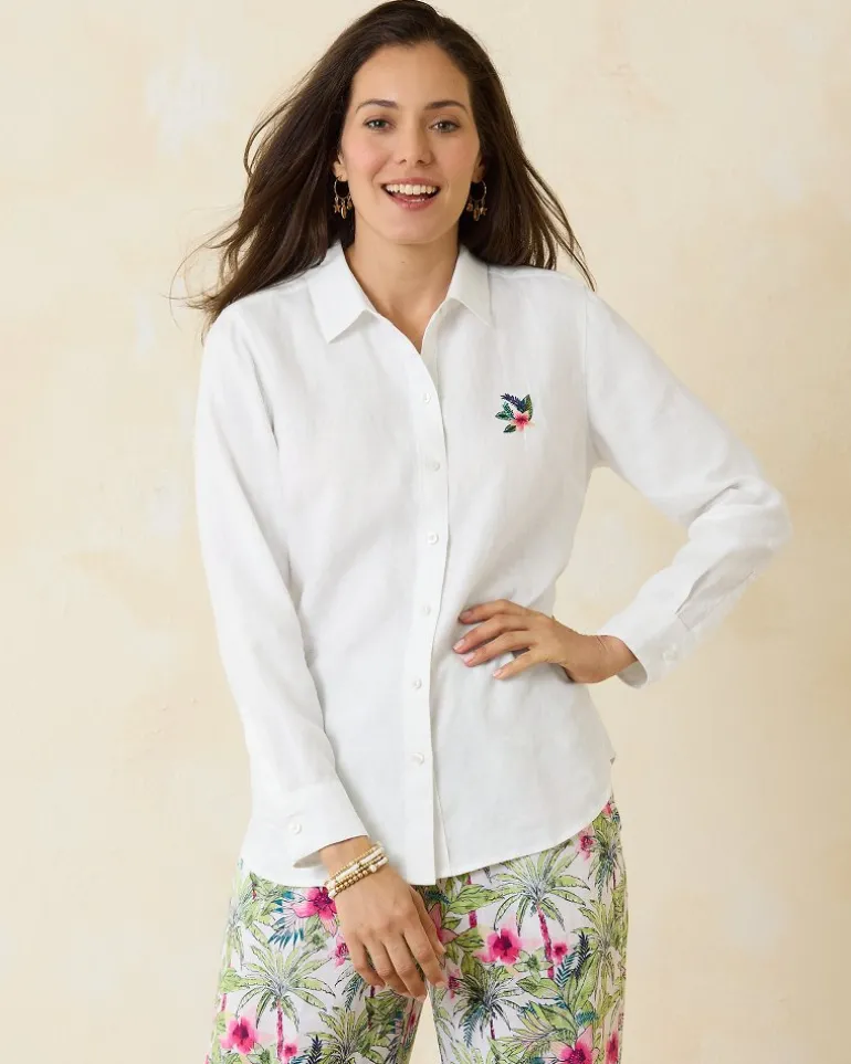 Coastalina Coastal Palms Linen Shirt
