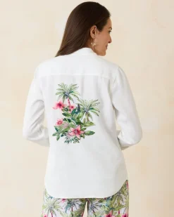 Coastalina Coastal Palms Linen Shirt