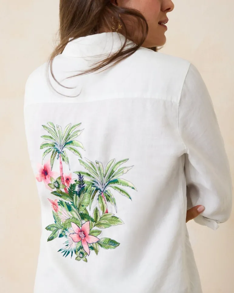 Coastalina Coastal Palms Linen Shirt