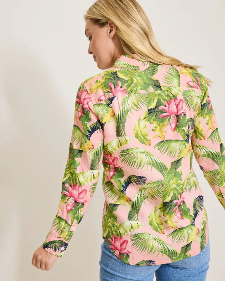 Coastalina Frond Royal Linen Shirt