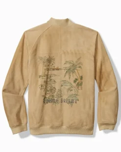 Collector's Series '24 Paradise Oasis Suede Bomber Jacket