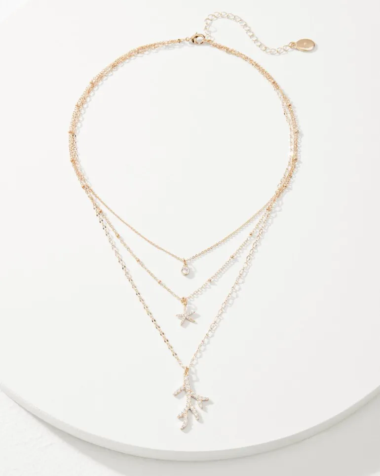 Coral Isles Sealife Charm Layered Necklace