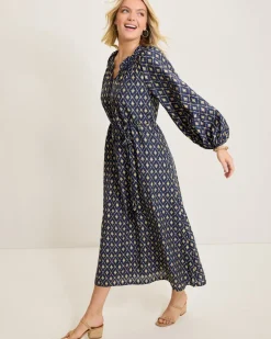 Diamond Cay Long-Sleeve Maxi Dress