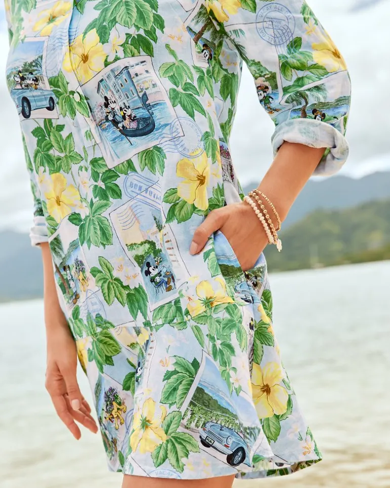 Disney Coastalina Postcard to Paradise Linen Dress