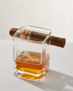 Etched Marlin Corkcicle® Cigar Glass