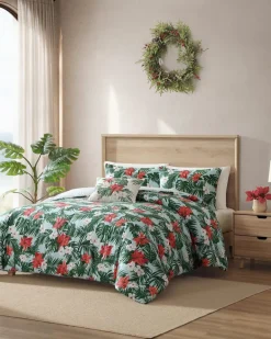 Festive Palms Reversible Full/Queen 3-Piece Comforter Set