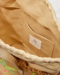 Flamingo Pineapple Straw Tote