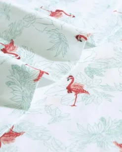 Flamingo Santa 4-Piece King Sheet Set