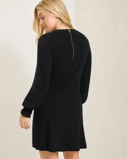 Flared Pickford Balloon-Sleeve Dress