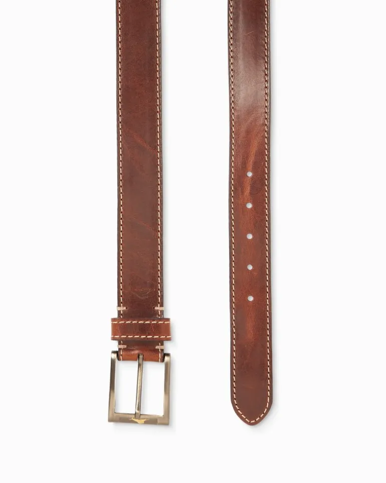 Heavy Stitch Leather Belt