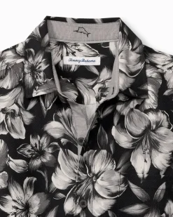 Hibiscus Hideaway Silk Camp Shirt