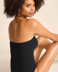 Island Cays V-Front Bandeau One-Piece Swimsuit