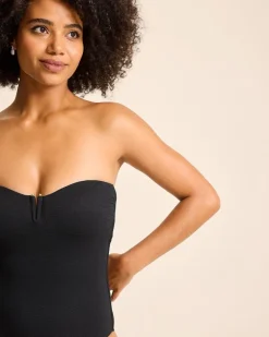 Island Cays V-Front Bandeau One-Piece Swimsuit