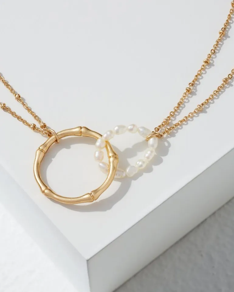 Island Essence Double Loop Bamboo Necklace