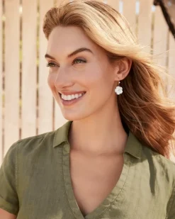 Island Essence Hibiscus Drop Earrings