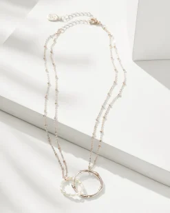 Island Essence Rose Gold Double-Loop Necklace