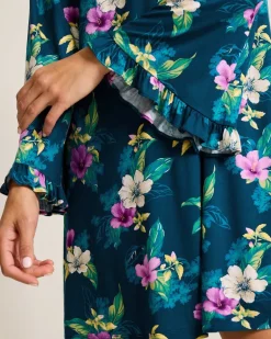 Jersey Long-Sleeve Short Sleep Dress