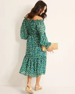 Jeweled Jaguar Midi Dress