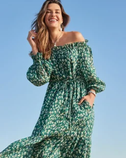 Jeweled Jaguar Midi Dress