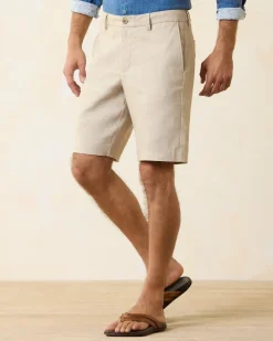 Latigo Beach Linen-Blend Flat-Front 10-Inch Shorts