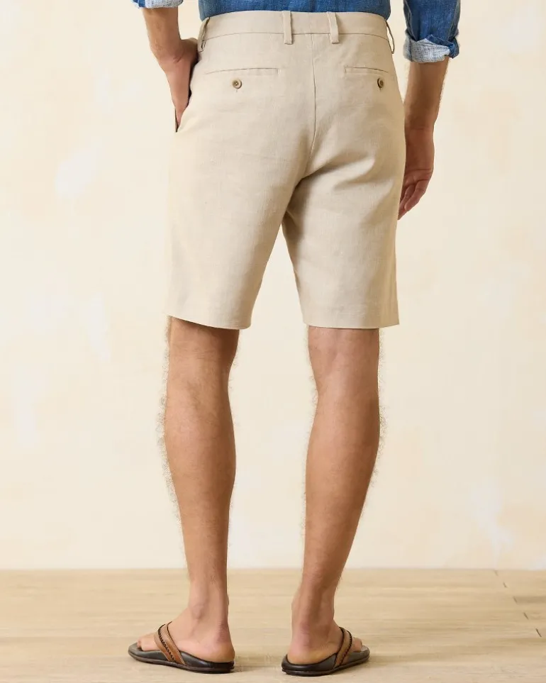 Latigo Beach Linen-Blend Flat-Front 10-Inch Shorts