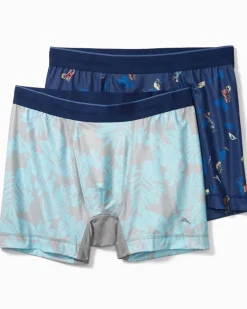 Mesh Tech Tropic Print Boxer Briefs — 2-Pack