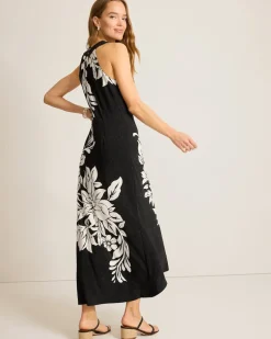 Midnight Sea Halter Maxi Dress