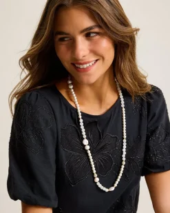 Moments in Paradise Quartz and Pearl Necklace