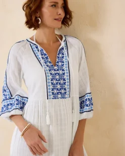 Mykonos Gauze Midi Coverup Dress