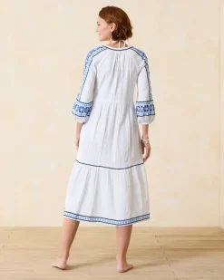 Mykonos Gauze Midi Coverup Dress