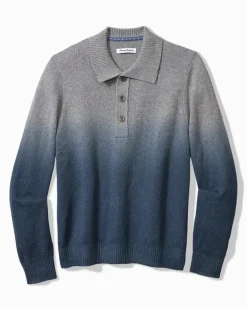 Ombré Dip-Dye Sweater Polo