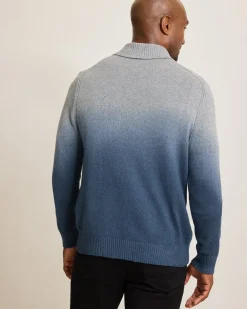 Ombré Dip-Dye Sweater Polo