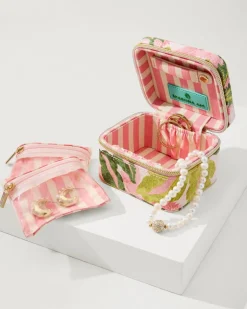 Palm Paradise Stow & Go Jewelry Travel Case