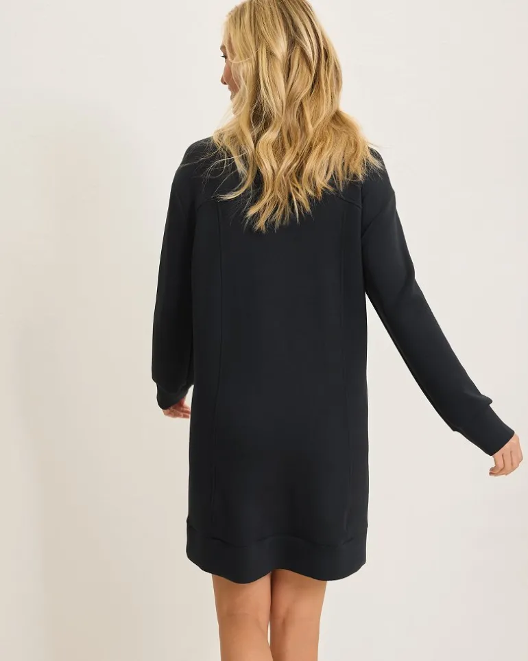 Palm Voyage Long-Sleeve Short Dress